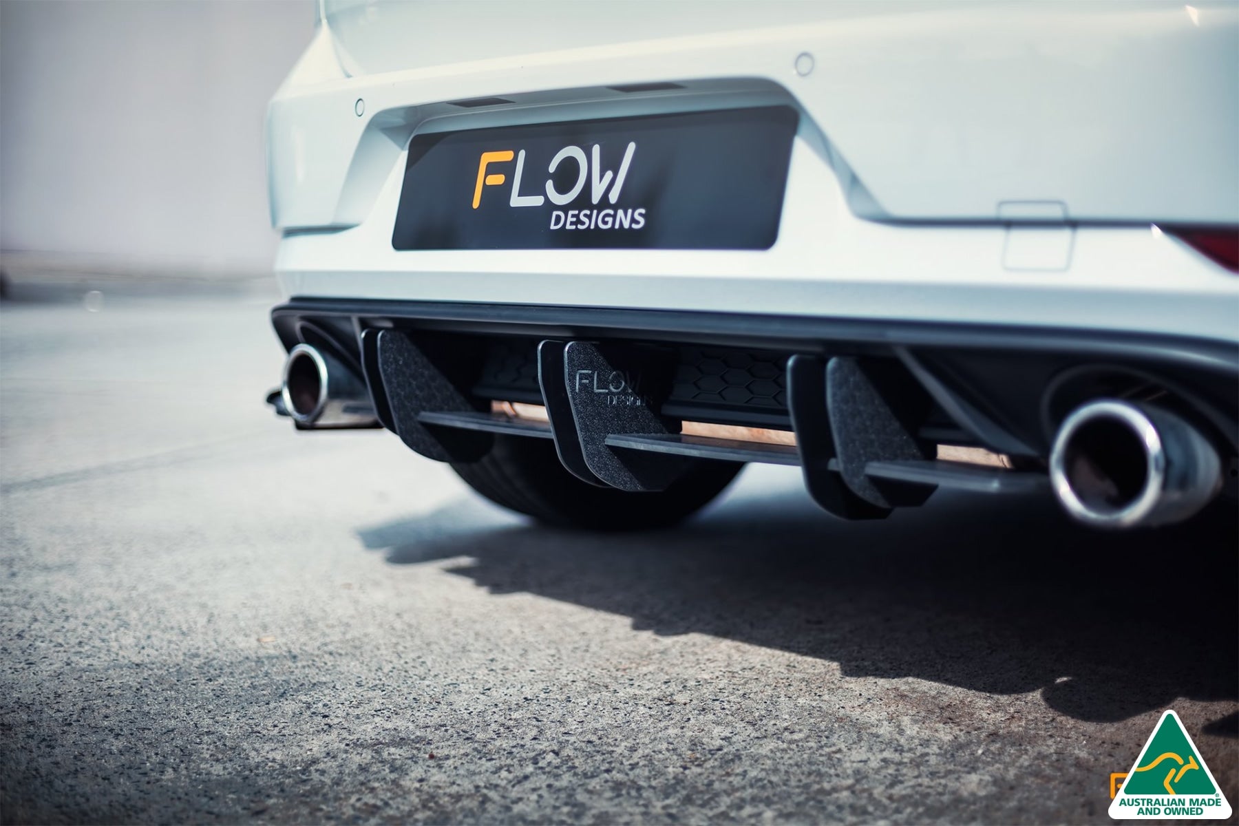 VW MK7.5 Golf GTI Rear Valance & Flow-Lock Diffuser Fins | Flowdesignsaustralia
