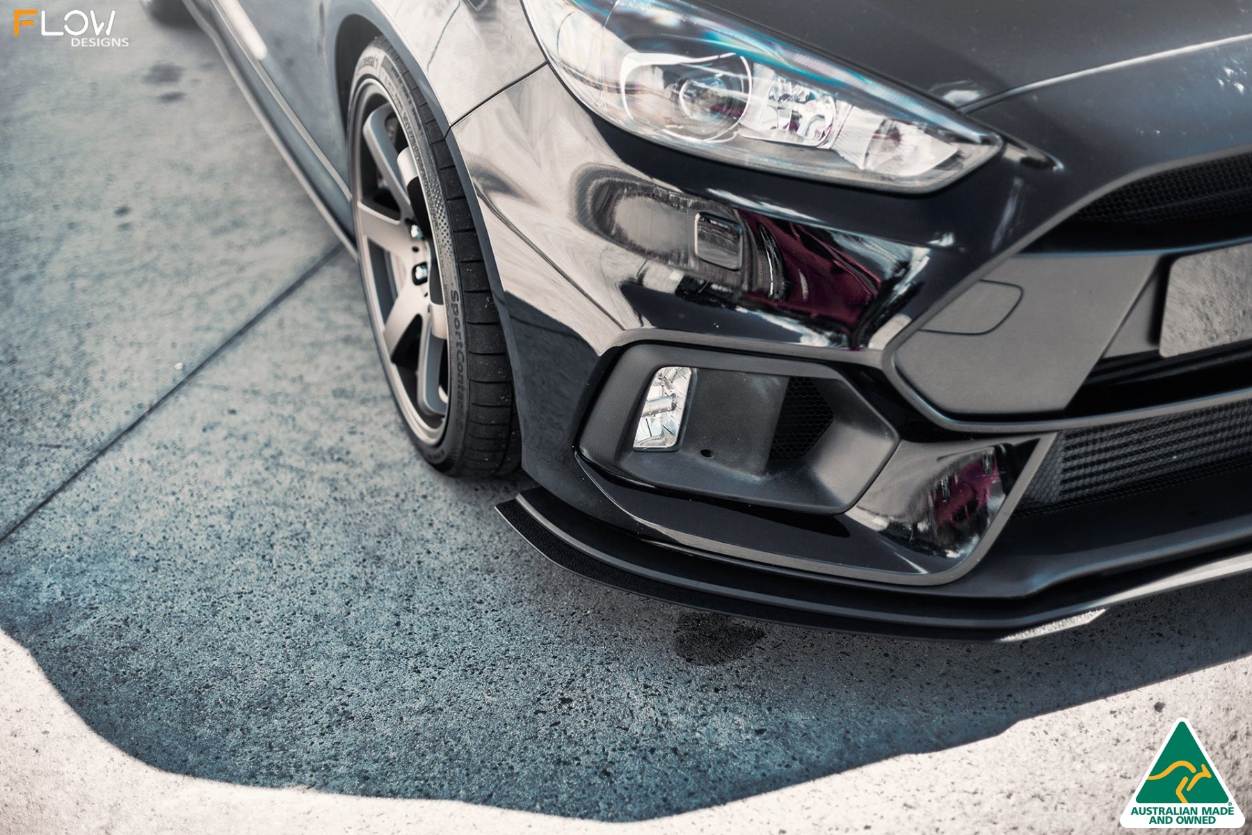 Ford MK3 Focus RS Front Splitter Extensions | Flowdesignsaustralia