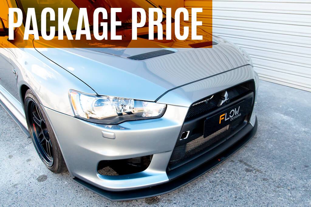 Buy Mitsubishi Evolution X Splitter Set | Flowdesignsaustralia